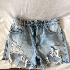ZARA HI RISE DENIM SHORTS